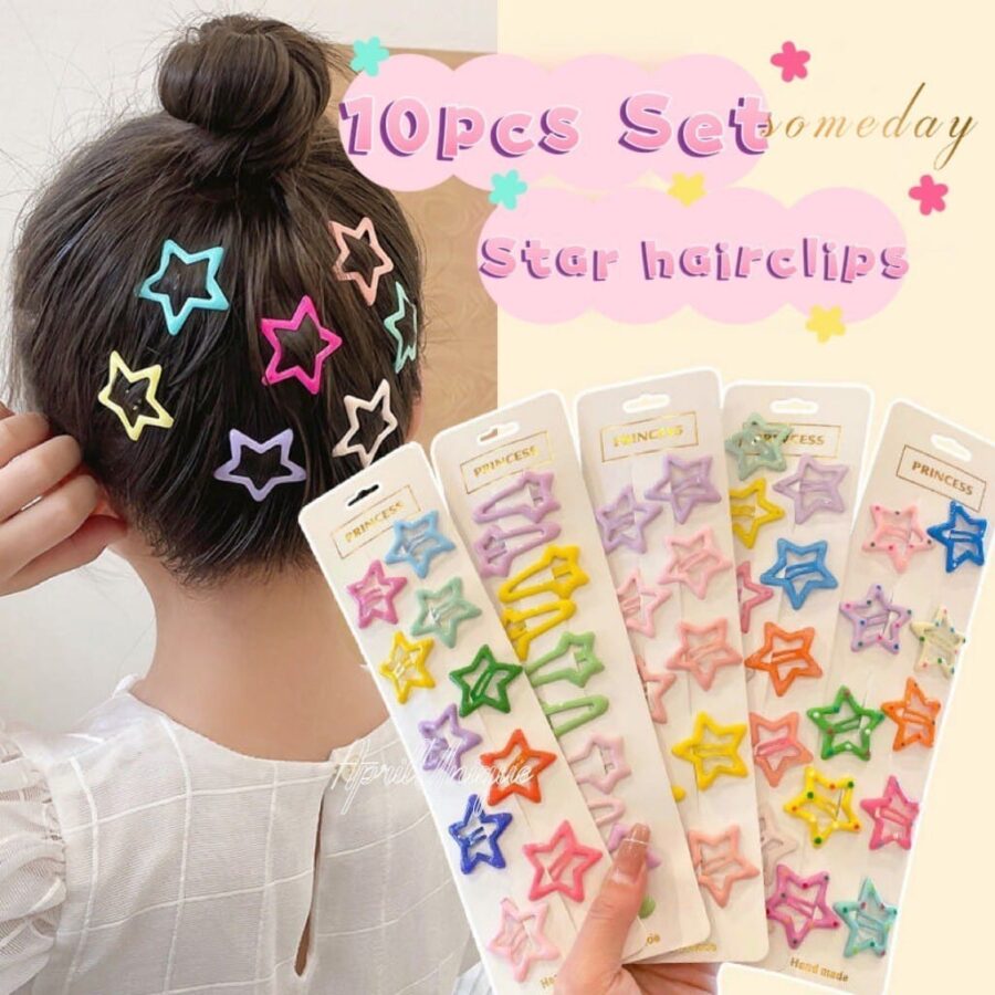 Pack Off 06  Star Design Girl Hair Clip | Hair Clip For Women | Best Quality Hair Clip ( Random Color ) - Image 11