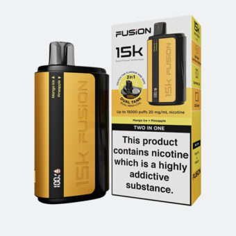 Fusion 2 IN 1 Original Disposable Dual Flavor Vape 15000 Puffs 20mg | Rechargeable | Premium Display With Sleek Design