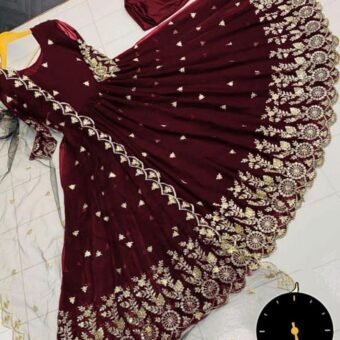 Shamoz Silk Embroidered Maxi