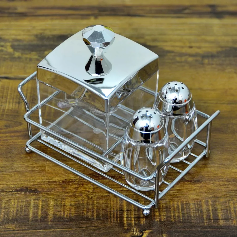 Sugar Pot and Pepper Cruet Set - Image 3
