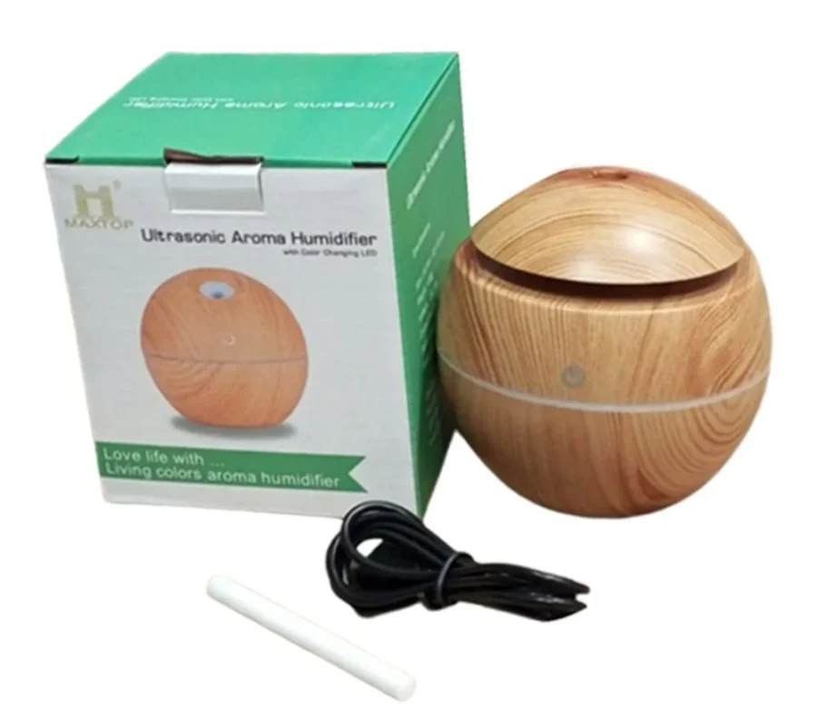 Essential Oil Diffuser Aroma Air wood Humidifier with Colorful Change mist maker for home (random color) - Image 10