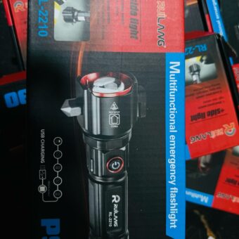 Multifunctional Rechargeable Flashlight with Power Bank  1KM Light Range RL-2210