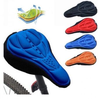 Bicycle Saddle Seat Cover  Soft GEL Foam Pad Padded Breathable Non-slip (Random color)