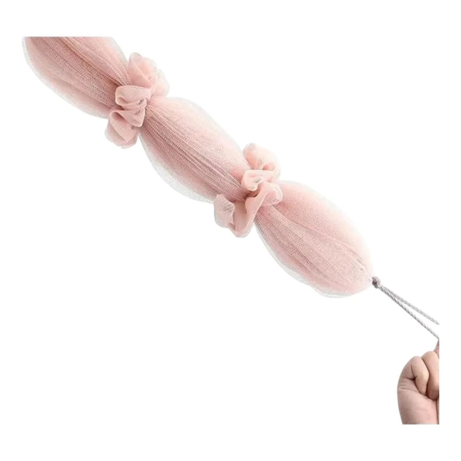 Premium Exfoliating Loofah Sponge – Long Handle Shower Pouf for Body & Back Scrubbing (Random Color)) - Image 2