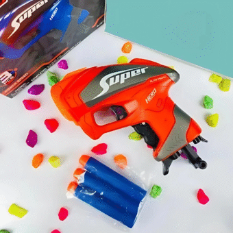X Warrior Hero Gun Soft Gun Dart Shooting Game Set: The Best Gift for Young Warriors - Random Color