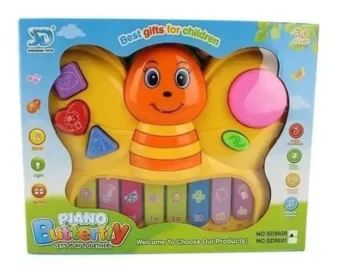 Musical Piano Butterfly With Light Sound | Musical Piano For Kids - Best Quality Piano For Kids - Butterfly Piano - Random Color - Image 5