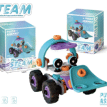 DIY Soft Rubber Building Puzzle Truck Toy Set for Kids – Creative 3D Assembly Construction Vehicle Toy with Flexible Pieces, Safe Educational STEM Learning Toy for Toddlers and Children - Random Color
