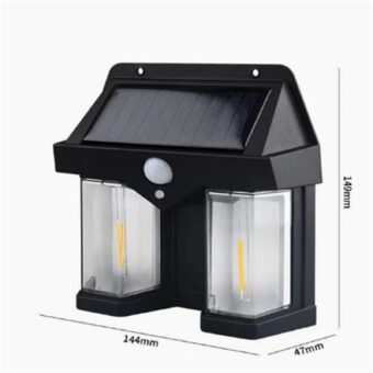 Solar Sensor Light | Solar Interaction Wall Lamp with Warm Light | Outdoor Waterproof Wall Mounted Lights for Garden - Image 2