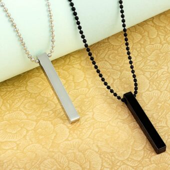 vertical bar Necklace Locket Chain for boys girls neck chain for men with locket Men`s Jeweler Pendant for men Stylish design - Image 9