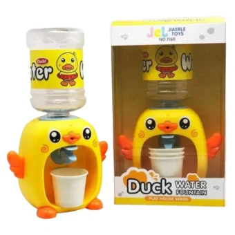 Mini Cute Simulation Duck Water Dispenser Set Toy – Educational Playhouse Drinking Fountain Toy for Kids | Pretend Play Furniture Gift - Random Color - Image 7
