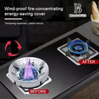 Briout Gas Saver Burner Stand,Windproof Energy Saving(Silver color) - Image 4