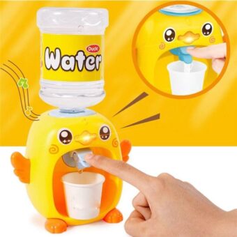 Mini Cute Simulation Duck Water Dispenser Set Toy – Educational Playhouse Drinking Fountain Toy for Kids | Pretend Play Furniture Gift - Random Color - Image 13