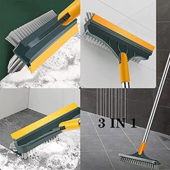 2 in 1 Floor Cleaning Brush Bathroom Tile Windows Floor Cleaning Brush with 120° Rotatable Head - Multipurpose Bathroom Floor Cleaning Brush - Floor Brush Scrubber - Without Box - Image 5