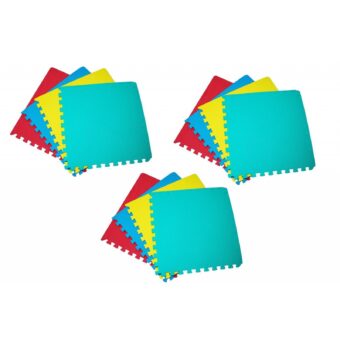 4 PCS MultiColor Puzzle Playmat for Kids – Soft Interlocking Foam Floor Mats for Play Area, Baby Crawling, and Toddler Safety – Colorful EVA Foam Tiles for Indoor Playroom or Nursery Flooring 2ftx2ft 9mm - Image 3