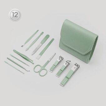 12 pcs Manicure Pedicure Kit - Care From Home - Best Quality Manicure Pedicure Kit (Random Color) - Image 5