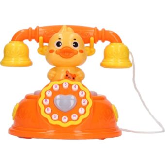 Corded Landline Duck Shape Telephone Toy with Lights & Music For Kids  - Image 5