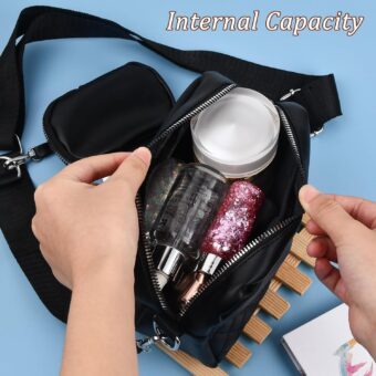 Stylish Girl's Convertible Crossbody Bag - Fashion Handbags for Ladies PU Leather Polyester Waterproof Shoulder Bags With Change Purse Trending Travel Crossbody Bag - 1 Pc, Black PU Leather - Image 12