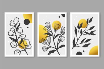 SET OF 3 FLOWER FRAME PHOTO TYPE FRAME