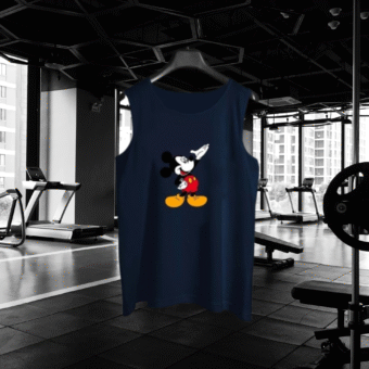 Mickey Mouse Sando tank top for Men Workout Tank top gym shirts for men | Sleeve-Less Shirt - Image 2