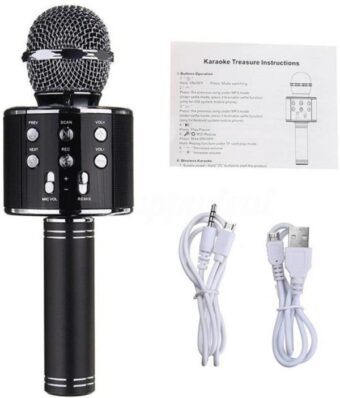 Bluetooth Microphone Karaoke Wireless Microphone Professional Speaker Handheld Microfone Player Singing Recorder Mic WS-858 KTV Microphone and Hifi Speaker - Image 2