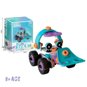 DIY Soft Rubber Building Puzzle Truck Toy Set for Kids – Creative 3D Assembly Construction Vehicle Toy with Flexible Pieces, Safe Educational STEM Learning Toy for Toddlers and Children - Random Color - Image 9
