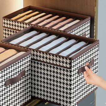 Clothes Organizer | Pants, Jeans Storage Box | Wardrobe Clothes Organizer | Underwear, Socks Storage Artifact Cabinet Storage Organizers - 01 Cloth Organizer - Image 7