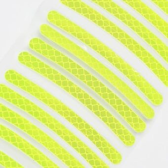 NEW 20 pcs Car Hub Reflective Sticker Car accessories Decorative Strips General for use of bicycle automobile and motorcycle tyre (yellow color ) - Image 4
