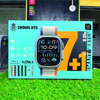 Crown H70 7 + 1 Ultra 2 | Crown H70 Ultra-2 Smart Watch - 7+1 Straps, Cover & Protector, Wireless Charging, Bluetooth Calling, All Features Included - Image 12