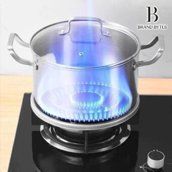 Briout Gas Saver Burner Stand,Windproof Energy Saving(Silver color) - Image 3