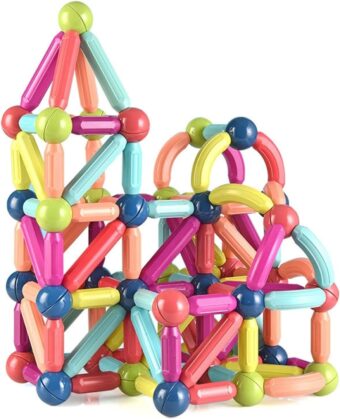 42PCS Magnetic Toys Building Blocks Set – STEM Magnet Balls and Rods Construction Kit for Kids – Educational Stacking Toy for Toddlers & Preschool Learning – Colorful Magnetic Building Sticks for Boys & Girls - Image 8