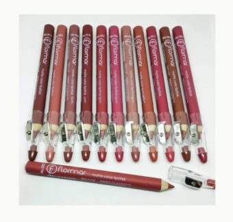 Set of 12/6 Pcs Matte Nude Colors Lip Liners Pigmented Lip Pencils - Image 4