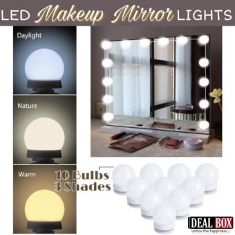 Vanity Light LED Bulbs for Makeup Mirror Stand 10 Bulbs with 3 Light Modes - Image 2