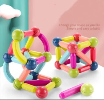 42PCS Magnetic Toys Building Blocks Set – STEM Magnet Balls and Rods Construction Kit for Kids – Educational Stacking Toy for Toddlers & Preschool Learning – Colorful Magnetic Building Sticks for Boys & Girls - Image 5