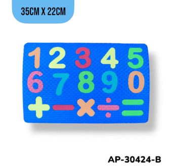 Alphanumeric Puzzle Play Mat 35x22cm Tile Of Number | Best Quality Game For Kids - Random Color  - Image 3