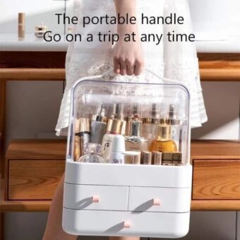 Multi-Functional Acrylic Cosmetic Organizer with Multiple Drawers – Elegant Storage Solution for Makeup, Skincare Products, and Beauty Accessories - Random Color - Image 6