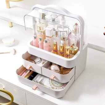 Multi-Functional Acrylic Cosmetic Organizer with Multiple Drawers – Elegant Storage Solution for Makeup, Skincare Products, and Beauty Accessories - Random Color - Image 9