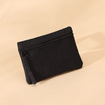 Pack Of 06 Portable Cloth Mini Pouch Zipper For Kids | Pencil Box | Cloth Pencil Box For Kids - Pouch ( Random Color ) - Image 12