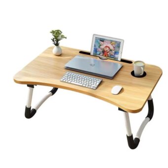 Wooden Laptop Table - Laptop Stand - Floor Table - Laptop table - Drawing Desk - Bed Tray Table Fold-able - Table Notebook Stand Reading Holder - Study Table - Portable Desk - Random Color - Image 13