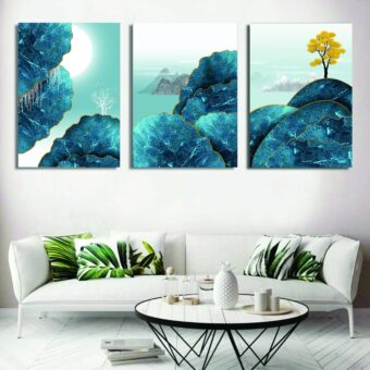 Set of 3 Wall Art Wooden Phototile Frames for Wall Decor