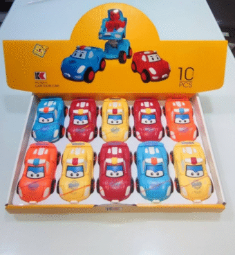 1 Pc - Pull Back Robot Car Toy - Push & Go Convert Robot Cars Toys For Kids Boys Girls Baby Babies Friction Powered Vehicle - Random Color - Image 3