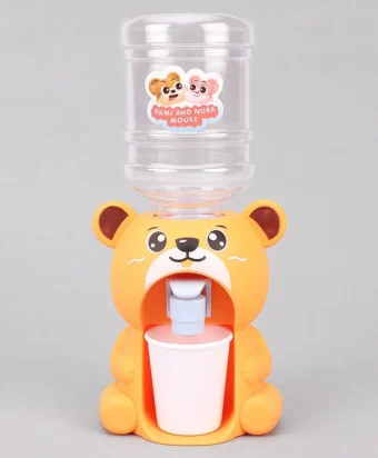 Cute Bear Water Dispenser Toy for Children Mini Drinking Fountain Pumps Water Juice Milk Drinking Fountain Simulation Cartoon Kitchen Toy (Bear) (Random Color) - Image 8