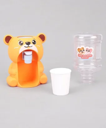 Cute Bear Water Dispenser Toy for Children Mini Drinking Fountain Pumps Water Juice Milk Drinking Fountain Simulation Cartoon Kitchen Toy (Bear) (Random Color) - Image 7