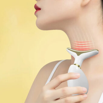 Massager for Face Lifting Facial Massagers EMS Neck Eye Massage Instrument Vibrator Microcurrents Red Light Therapy Anti Wrinkle - Random Color - Image 3