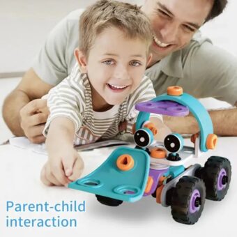 DIY Soft Rubber Building Puzzle Truck Toy Set for Kids – Creative 3D Assembly Construction Vehicle Toy with Flexible Pieces, Safe Educational STEM Learning Toy for Toddlers and Children - Random Color - Image 11