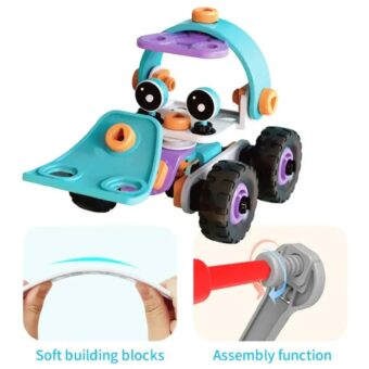 DIY Soft Rubber Building Puzzle Truck Toy Set for Kids – Creative 3D Assembly Construction Vehicle Toy with Flexible Pieces, Safe Educational STEM Learning Toy for Toddlers and Children - Random Color - Image 10