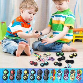 Fidget Pad Retro Classic Fidget Controller Handheld Fidget Game Controller Fun Fidget Pad Packs Classic Fidget Toys - Random Color & Design - Image 10