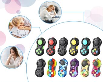Fidget Pad Retro Classic Fidget Controller Handheld Fidget Game Controller Fun Fidget Pad Packs Classic Fidget Toys - Random Color & Design