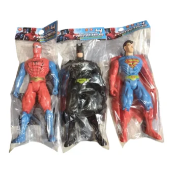 3-Piece Superhero Action Figure Set – Superman, Spiderman & Batman Collectible Toy Figures for Kids – Durable, Poseable & Fun for Imaginative Play, Collecting & Gifting - Image 2