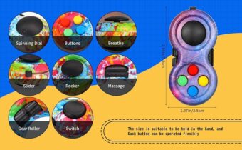 Fidget Pad Retro Classic Fidget Controller Handheld Fidget Game Controller Fun Fidget Pad Packs Classic Fidget Toys - Random Color & Design - Image 11