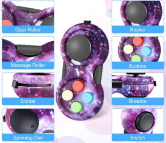Fidget Pad Retro Classic Fidget Controller Handheld Fidget Game Controller Fun Fidget Pad Packs Classic Fidget Toys - Random Color & Design - Image 5